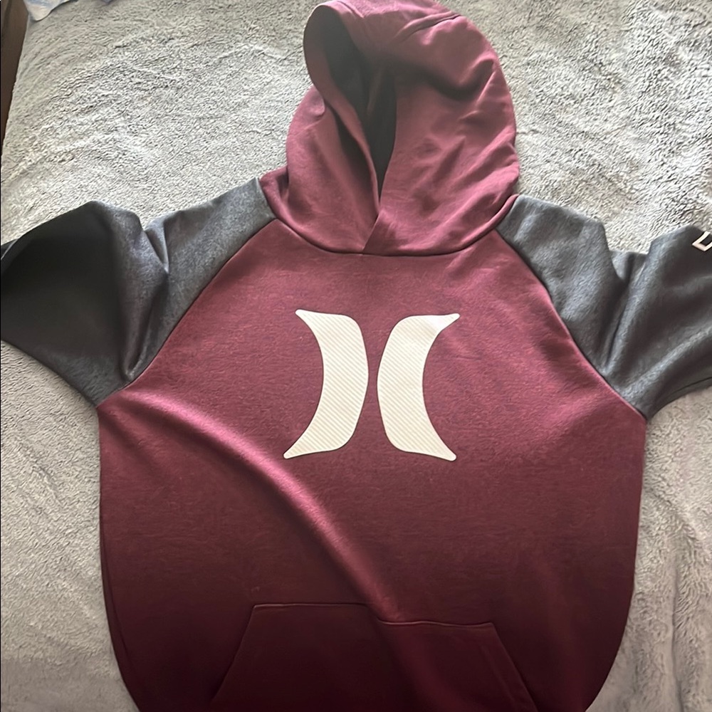 Hurley Kids Maroon and Black Hoodie
